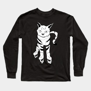 ice skating cat Long Sleeve T-Shirt